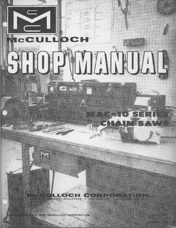 Mcculloch mac 10-10 manual